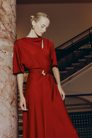 Faceted View S/sleeve Dress