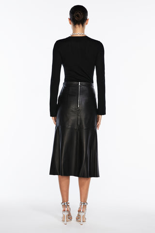 The Fearless Leather Midi Skirt