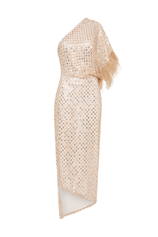 Checkerboard Sequin Event Dress