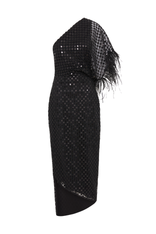 Checkerboard Sequin Event Dress